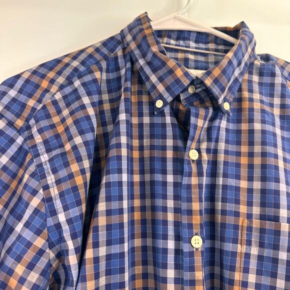 Peter Millar Men's Cotton Plaid Button Up Shirt Size Large - Picture 6 of 6
